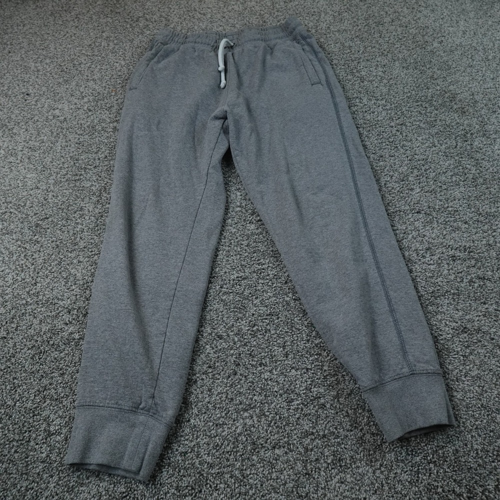 North Face Pants Mens M Gray Fleece Drawstring Jogger Sweatpants Hike Outdoor